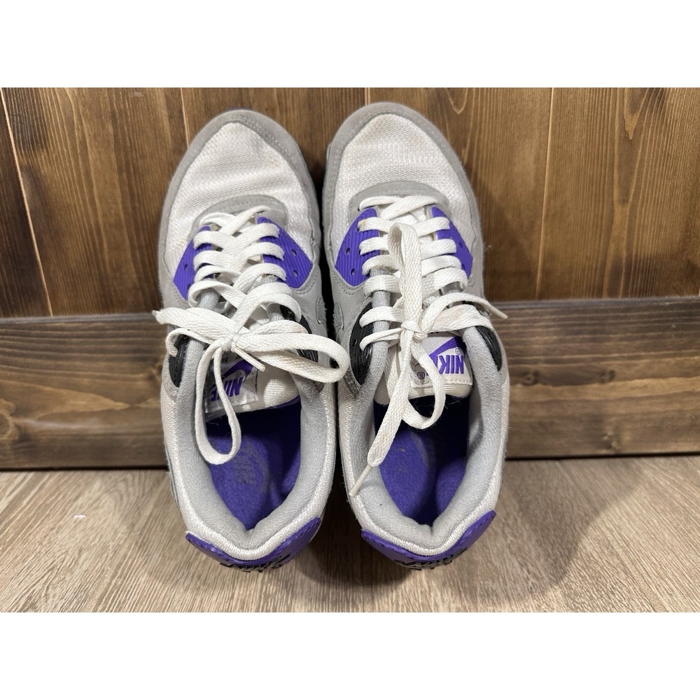 Nike Air Max 90 Hyper Grape Men's Size 8.5 Purple White Running Shoes - Picture 10 of 12